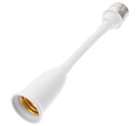 FOYTOKI Extensor Flexible para Portalámparas E27 Manguera Reforzada 195 Mm, Adaptador de Enchufe para Bombillas Led, Casquillo Giratorio 360°, Uso Interior y Exterior, Accesorio Eléctrico