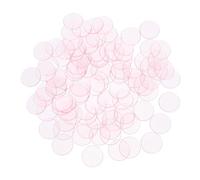 FOYTOKI Fichas de Bingo Transparentes de Plástico 19 Mm para Juegos de Mesa y Conteo, 100 Piezas, Color Rosa Claro Translúcido, para Niños y Adultos en Fiestas y Aprendizaje