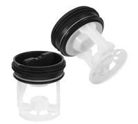 FOYTOKI Filtro de Bomba de Drenaje para Lavadora, 2 Piezas de Abs Filtración Eficaz, Compatible con Mangueras y Lavadoras de Cilindro Giratorio