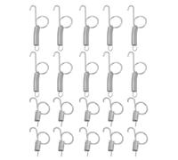 FOYTOKI Gancho de Resorte para Puerta de Jaula de Conejo Gancho Fijo para Utensilios de Jaula Acero Resistente Tamaño Pequeño y Grande 20 Unidades de Conejos y Aves Uso en Granjas