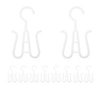 FOYTOKI Gancho para zapatos y pantuflas de plástico blanco, organizador multiusos para exhibición en estantes y hoteles, pack de 10 unidades resistentes