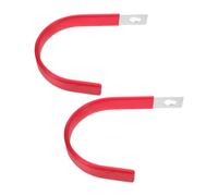 FOYTOKI Ganchos para Salvavidas de Piscina 2 Piezas, Gancho de Cuerda de Seguridad y Gancho de Rescate, Rojo, para Almacenamiento de Equipos de Rescate en Paredes, plástico y Acero