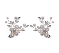 FOYTOKI Hebillas de Zapatos con Perlas y Pedrería Clips Decorativos para Tacones Altos de Mujer Adornos de Boda Elegantes de Fáciles de Instalar para Sandalias y Zapatos de Fiesta