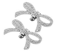 FOYTOKI Hebillas para Zapatos con Lazo de Clips Removibles para Decoración de Calzado Adornos para Boda y Fiesta Accesorios Metálicos Elegantes