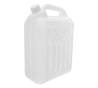 FOYTOKI Jarra de Plástico Blanco de 5 Litros con Asa para Almacenamiento de Líquidos y Alimentos, Contenedor Multiuso para Garaje y Pequeños Negocios