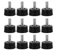 FOYTOKI - Juego de 20 patas ajustables para atornillar, de plástico, color negro, M5 x 18 x 13 mm, niveladores para muebles, protectores de suelo para patas de silla y mesa adaptadas para hogar y