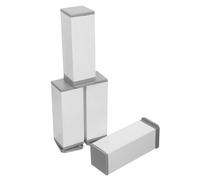 FOYTOKI Juego de 4 Patas Regulables para Muebles Soporte Metálico Cuadrado de 12 CM Patas Ajustables para Sofás Armarios y Baños Elevadores Resistentes para TV Cocina y Salón