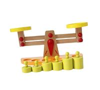 FOYTOKI Juguete de Madera a Escala Balanza de Juguete para Niños Superficie Lisa, Diseño Seguro, Enseñanza de Cálculos Numéricos y Desarrollo de Coordinación Mano-ojo para Aprendizaje