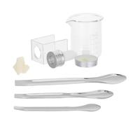 FOYTOKI Kit para Reparar Pintalabios Roto con Molde de Silicona, Vaso Medidor, Cuchara para Maquillaje y Vela, Materiales para Hacer Lápiz Labial Diy, Portátil y Compatible Mayoría