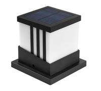 FOYTOKI Lámpara de Poste Solar para Exteriores, 24 LED Ajuste de Color, Estructura Profesional y Compacta, para Jardín, Césped y Terraza, Resistente al Mal