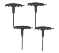 FOYTOKI Llave en T para Patines de Ruedas 4 Piezas, Herramienta para Desmontar Ruedas y Tornillos de Zapatos de Patinaje, Acero Resistente, Color Negro, Accesorios para Hockey sobre Hielo