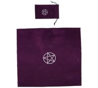 FOYTOKI Mantel Cuadrado Púrpura para Juego de Tarot Superficie Trasera Suave y Estampado Claro, Adecuado para Partidas y Adivinación Esotérica