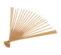 FOYTOKI Marco de ventilador plegable de 7 pulgadas 18 varillas de bambú naranja resistente para manualidades y ocasiones especiales bricolaje tradicional