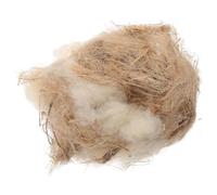FOYTOKI Material de Cama para Pájaros, Nido Natural, 1 Paquete | Yute, Cuerda, Rafia, Lana y Algodón, Color Caqui, para Construir Refugio y Descanso
