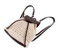 FOYTOKI Mochila de Mujer Tejida a Mano de Poliéster Pu Diseño Multifuncional y Gran Capacidad Adecuado para Escuela y Uso Casual