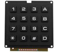 FOYTOKI Módulo de Teclado de Membrana Industrial de 16 Teclas, Negro | Matriz de Conmutación para Entornos Industriales, Plástico Duradero, Tacto Preciso y Uso Profesional
