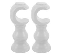 FOYTOKI Montaje en Pared Soporte de Barra de Cortina 2 Piezas, Madera Maciza para Barra de 28,5 Mm, Base de Sujeción para Espacios Habitables