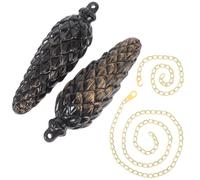 FOYTOKI Movimiento de Reloj Tradicional con Música y Martillo Decorativo Negro, Kit de Mecanismo con 2 Piezas y 4 Cadenas, Accesorio Vintage para Relojes Mecánicos de Pared, Decoración