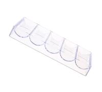 FOYTOKI Organizador Transparente para Fichas de Póker Acrílico, Caja para 100 Fichas, Contenedor Duradero para Partidas de Texas Hold'em en Casa