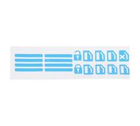 FOYTOKI Pegatina Fluorescente Azul para Botón de Coche, Calcomanía de Control para Ventana y Puerta, Resistente y Fácil de Pegar, Adecuado para Personalizar Interiores de Automóviles, 1