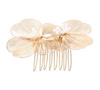 FOYTOKI Peineta para Novia Dorada Flores, Accesorio Cabello, Peine Lateral para Boda, Pinzas para Peineta Vintage, Tocado Floral para Niñas y Mujeres, Uso en Bodas y Celebraciones