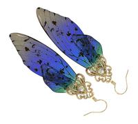 FOYTOKI Pendientes Colgantes para Mujer Diseño de Alas de Cigarra de Plástico, Estilo Único y Personalidad, Livianos y Fáciles de Usar para Uso Diario
