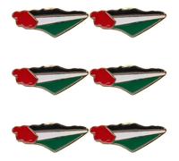 FOYTOKI Pin con Bandera de 6 Piezas de Aleación de Zinc sin Desvanecerse, Diseño Distintivo y Elegante para Compañeros y Familiares
