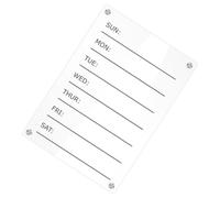 FOYTOKI Pizarra Magnética Acrílica Transparente para Nevera Diseño Magnético y Escritura Suave Adecuado para Planificar la Semana y Dejar Mensajes