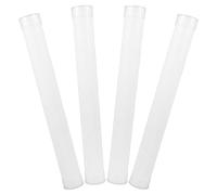 FOYTOKI Portarrollos de Planos para Transporte y Almacenamiento, 4 Unidades, Tubos Rectos de PE con Tapas, 3,5x31cm, Adecuados para Actividades al Aire Libre