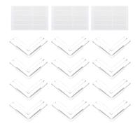 FOYTOKI Protector de Esquinas de PVC Blanco para Escritorio y Ventana 12 Piezas Removibles para Seguridad Infantil y protección de Bordes