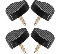 FOYTOKI Puntas de Tacón Alto en Forma de Corazón, 2 Pares (pasador Grueso y Fino) en Color Negro, Puntas de Repuesto para Reparación de Zapatos de Tacón, Accesorio Práctico para Cuidado