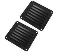 FOYTOKI Rejilla de Ventilación Cuadrada para Barco 2 Unidades de Nailon Negro Respiradero Marino Resistente Extractor de Aire para Cabina de Embarcación y Vehículo Recreativo