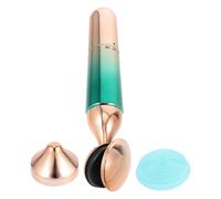 FOYTOKI Rodillo de Masaje Facial Portátil Ligero con Vibración de Frecuencia Larga, Herramienta de Abs para Esculpir y Cuidar la Piel en Casa y Viajes