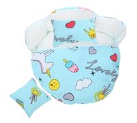 FOYTOKI Saco de Dormir Reutilizable para Muñecas de Poliéster Azul Decoración Delicada para Muñecas Accesorio Adecuado para Habitaciones de Casas y Juego Imaginativo