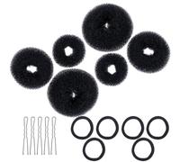 FOYTOKI Set de Accesorios Cabello Bandas Elásticas de Plástico Clips en U 3 de Moños en Forma para Peinados Rápidos y Fáciles en Fiestas y Banquetes