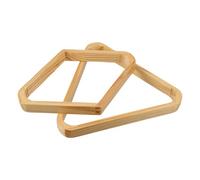 FOYTOKI Soporte de Billar Mini Triángulo de Madera Maciza para 8 y 9 Bolas, Marco Estable y Portátil para Mesa de Pool, Estante de Bolas para Sala de Juegos y Ocio (2 Piezas)