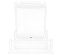 FOYTOKI Soporte de Tarjetas Coleccionables Transparente 35pt Base y Imán Dorado, Exhibidor para Tarjetas de Béisbol y Juego, Almacenamiento Seguro para Mesa y Oficina