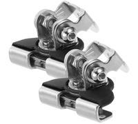 FOYTOKI Soporte para Barra de Luces LED para Capó de Coche, Soporte Giratorio de Hierro Sólido en Color Plata, Juego de 2 Piezas para Montaje de Luces de Conducción y Rejilla Automotriz