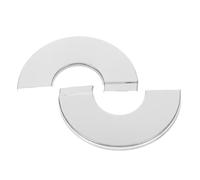 FOYTOKI Tapa de Brida de Inodoro de Plástico Plata para Tuberías de Agua y Brazo de Ducha, Cubierta Decorativa Versátil para Aplicaciones de Plomería y Uso Profesional o DIY