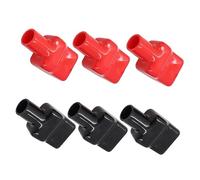 FOYTOKI Tapa Del Terminal Batería Goma Flexible Roja y Negra 3 Pares Kit Protección Batería Vehículo Recreativo Uso Diario Marina