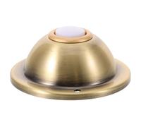 FOYTOKI Timbre de Puerta Cableado Botón Pulsador Redondo de Hierro Dorado, Avisador Eléctrico para Exteriores, Adecuado para Uso Doméstico y Oficinas Diseño Vintage