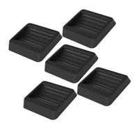 FOYTOKI Tope de Ranura de Rueda para Muebles, Almohadilla de TPU, 5 Piezas Negras, Fijación Fácil para Sillas y Carros Ruedas, Adecuado para Uso en Oficina y Hogar