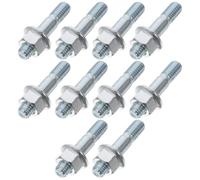 FOYTOKI Tornillo para motosierras M8 de hierro color plata, 10 juegos de repuesto para barra guía, fijación segura en mantenimiento de motosierra para profesionales de cuidado del césped
