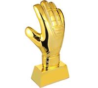 FOYTOKI Trofeo Resistente Superficie Dorado en de Lisa y Abs Adecuado Decorativo Guante de Guardameta de Fútbol para Competiciones y Adornos Deportivos