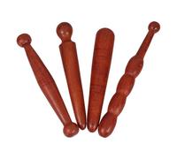 FOYTOKI Varillas de Masaje de Madera para Pies 4 Piezas Juego, Herramienta Manual de Acupresión y Acupuntura, Rodillos y Barra Raspadora para Mejorar Circulación, Adecuado Relajación
