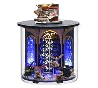 Foyucool Casa Miniatura para Montar, Casa de Muñecas con Muebles, Kit DIY para Adultos, El Regalo Ideal para Navidad o cumpleaños, Puerta Mágica