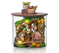 Foyucool Casa Miniatura para Montar, Casa de Muñecas con Muebles, Kit DIY para Adultos, El Regalo Ideal para Navidad o cumpleaños, Tiempo de Cosecha