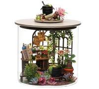 Foyucool Casa Miniatura para Montar, Casa de Muñecas con Muebles, Kit DIY para Adultos, El Regalo Ideal para Navidad o cumpleaños, Florería