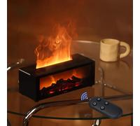 Foyucool Humidificador Chimenea, Humidificador/Difusor Aceites Esenciales/Luz Nocturna de 7 Colores, con Control Remoto, Temporizador 1/3/5H, Ideal para el Hogar, Dormitorio, Oficina, Yoga