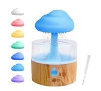 Foyucool Humidificador Nube de Lluvia, 3 en 1 Humidificador/Difusor de Aceite/7 Colores Luz de Noche, Humificadores para Habitacion, Simula la Caída de Gotas, para Dormir, Relajante, Seta